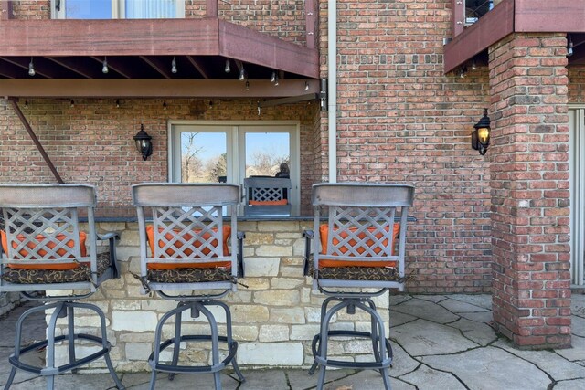 view of yard featuring a wooden deck