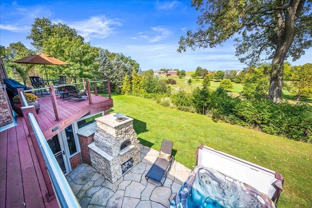 rear view of property featuring a yard