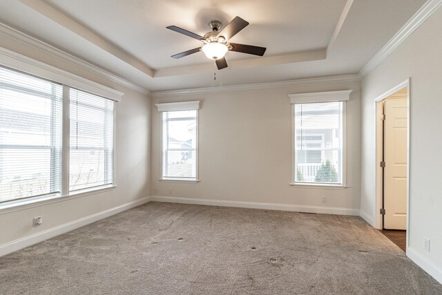 carpeted bedroom with ornamental molding