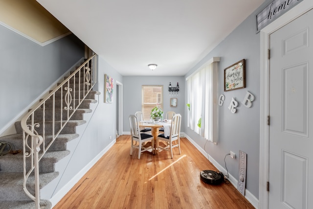 dining room featuring wood-type flooring