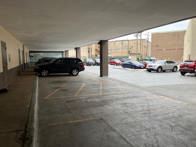 view of parking / parking lot