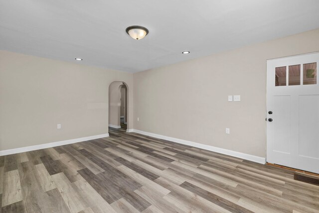 interior space featuring light wood-type flooring