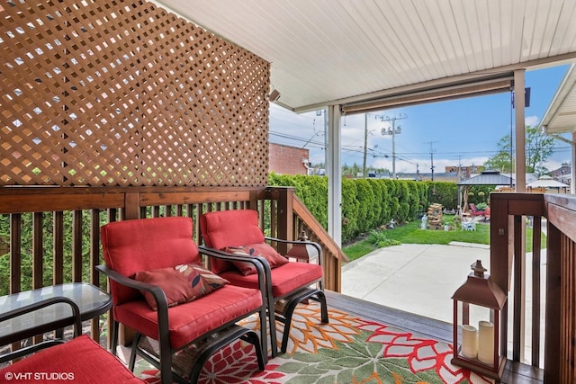 view of wooden deck
