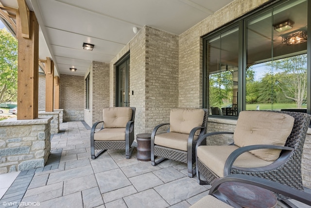 view of patio with covered porch