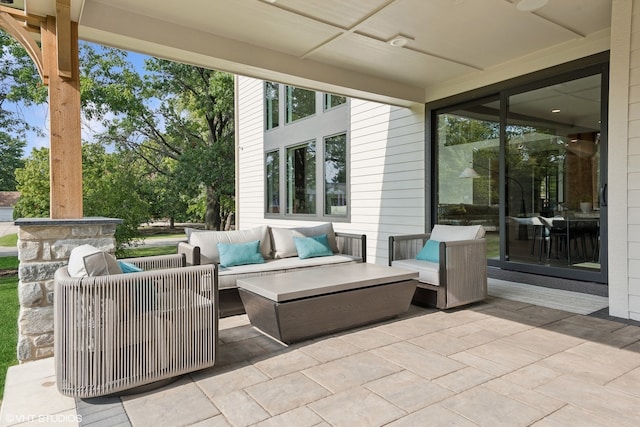 view of patio / terrace featuring an outdoor hangout area