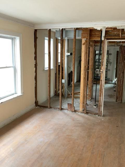 misc room featuring a wealth of natural light and wood-type flooring