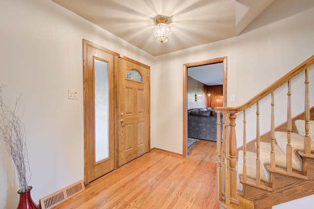 foyer featuring light hardwood / wood-style flooring