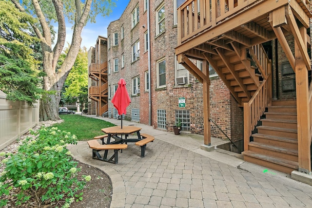 view of patio featuring cooling unit