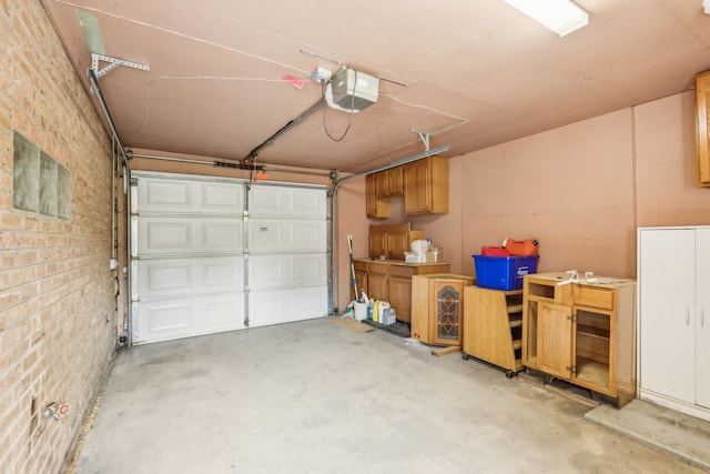 garage featuring a garage door opener