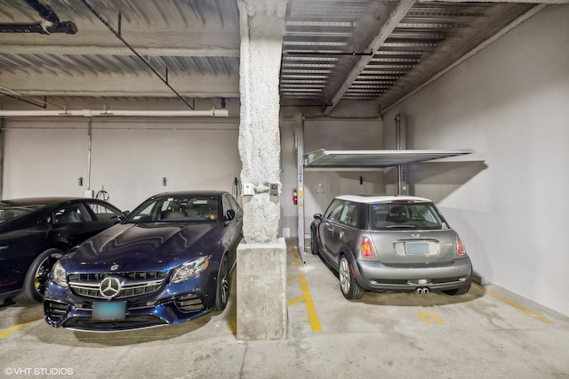 view of parking garage
