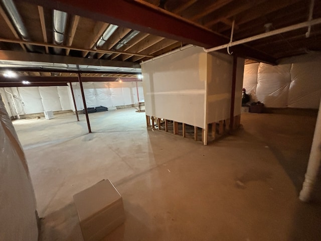 view of basement