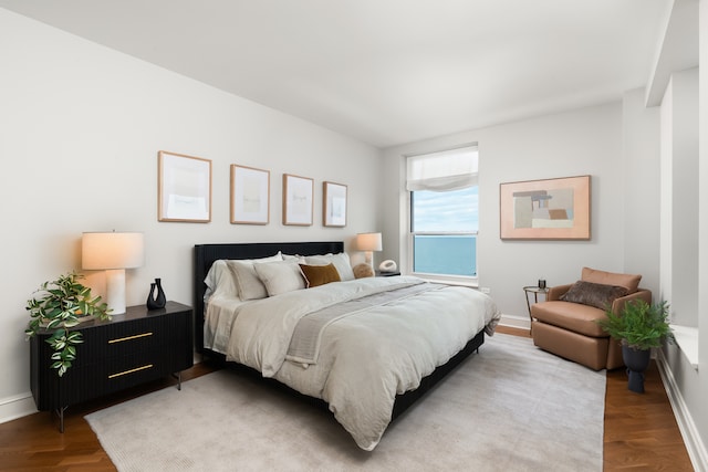 bedroom featuring wood-type flooring