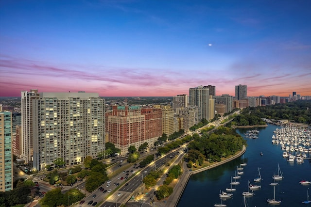 view of city featuring a water view