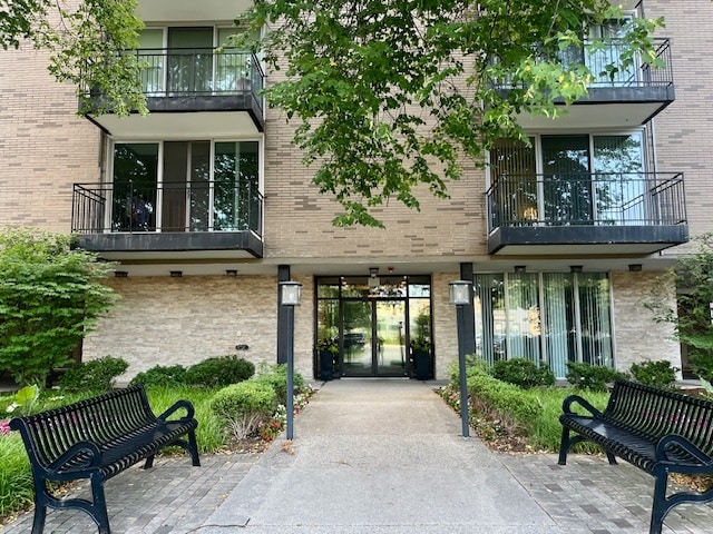 exterior space with a balcony