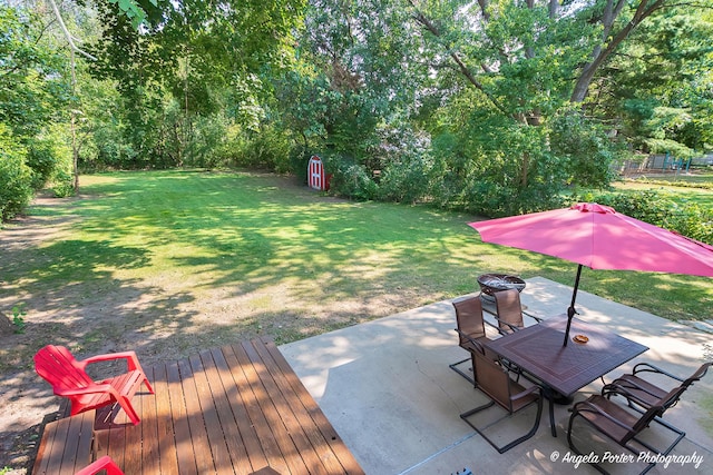 view of yard featuring a patio area