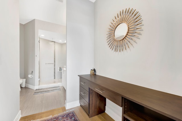 interior space featuring hardwood / wood-style flooring