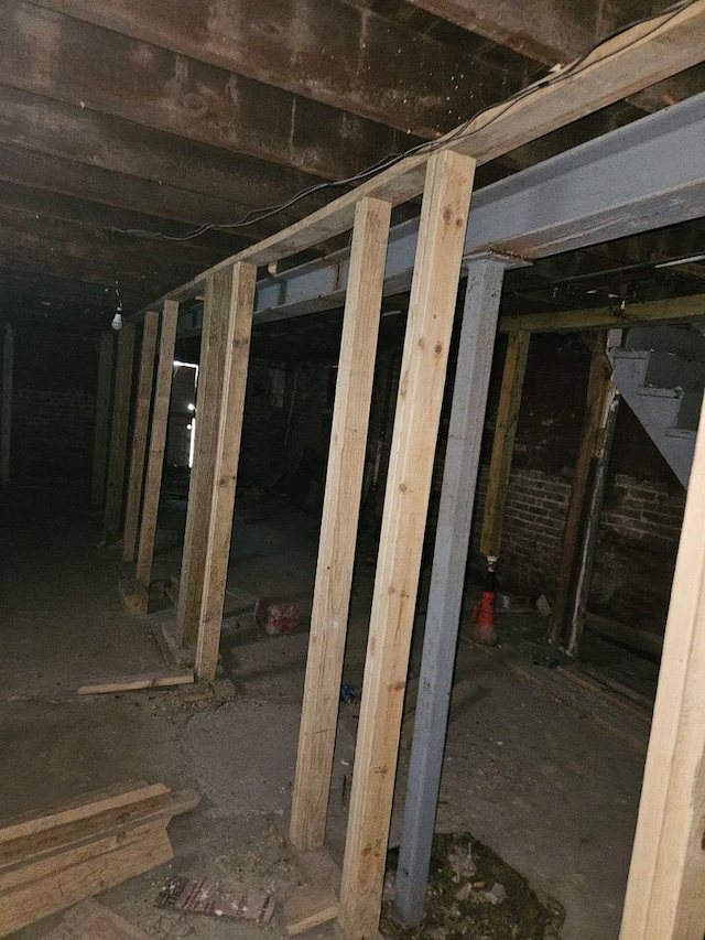 view of basement