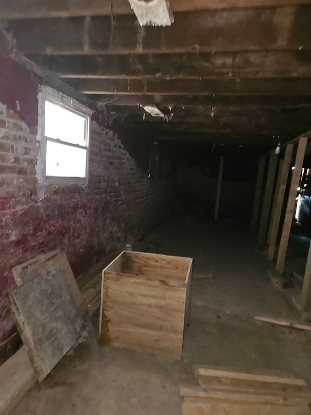 view of basement