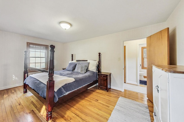 bedroom featuring light hardwood / wood-style floors