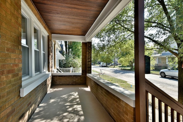 exterior space with covered porch