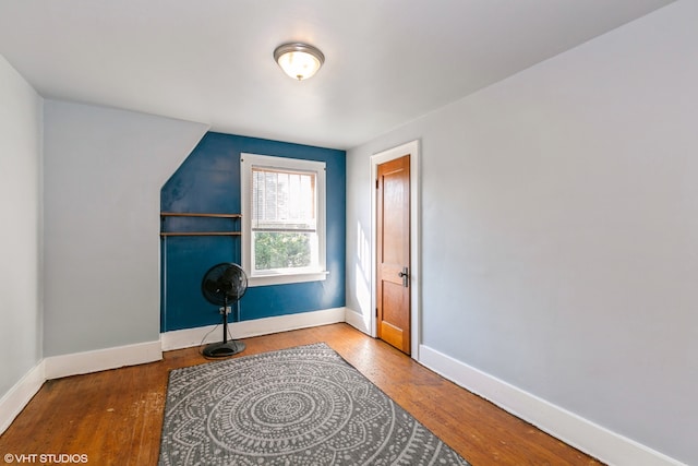 interior space with hardwood / wood-style floors