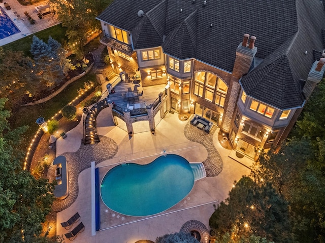 view of pool with an outdoor hangout area and a patio area