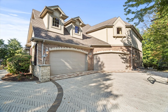 view of front facade with a garage