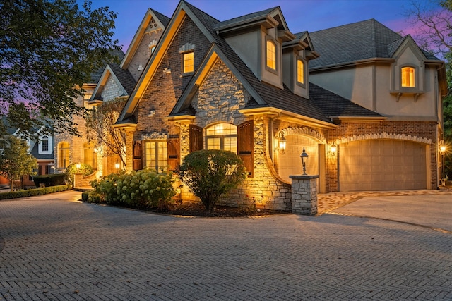 view of front of house featuring a garage