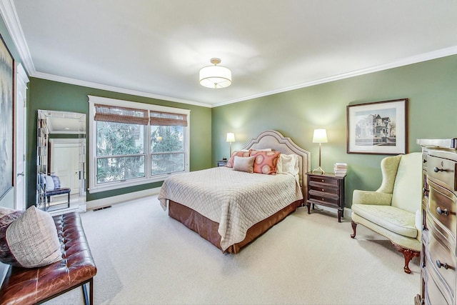 611 Elmwood Ave, Wilmette, IL 60091 - carpeted bedroom with crown molding and baseboards