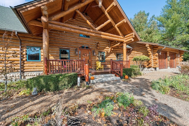 exterior space featuring covered porch