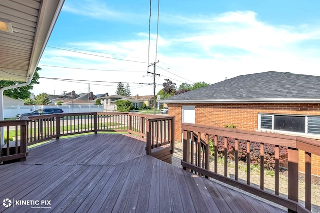 9036 Walnut Ave, Franklin Park, IL 60131 - deck featuring a fenced backyard and a residential view