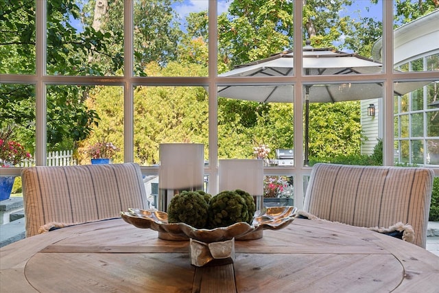 view of sunroom / solarium