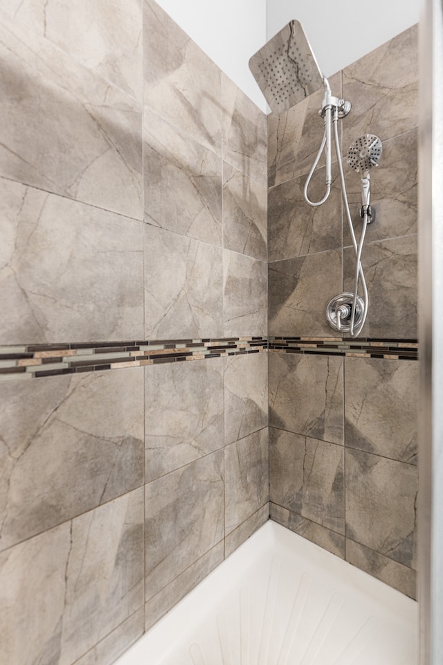 details with tiled shower