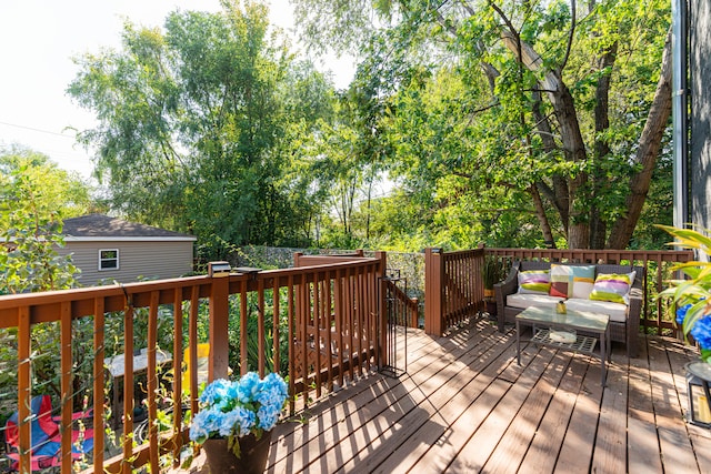 view of wooden deck