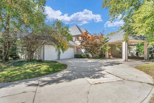 view of front of home with a front yard