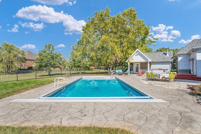 1709 Brighton Ct, Champaign, IL 61822 - view of pool with a patio, a storage structure, an outdoor structure, and fence