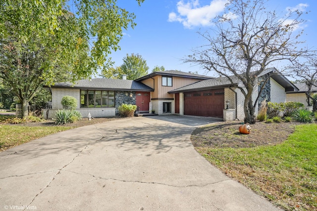 tri-level home featuring a garage