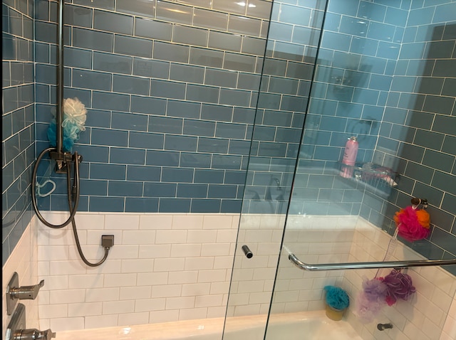 bathroom with walk in shower