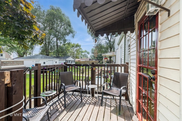 view of wooden deck