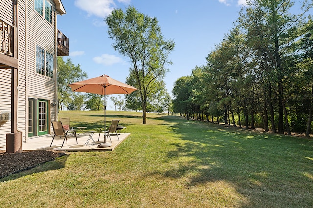 view of yard featuring a patio area