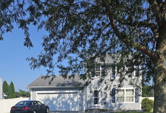 view of front of house featuring a garage