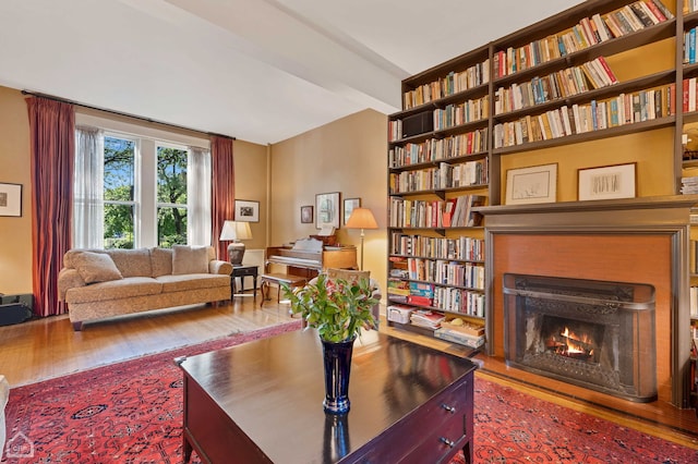 living room featuring hardwood / wood-style flooring