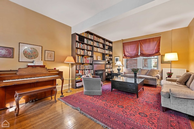 living room featuring hardwood / wood-style flooring