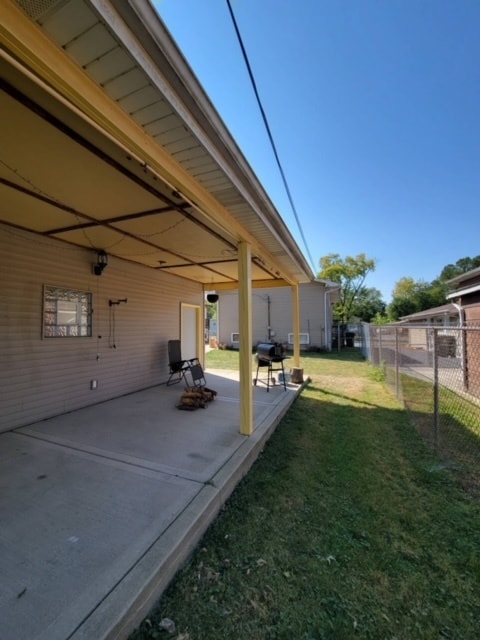 view of patio / terrace featuring a grill