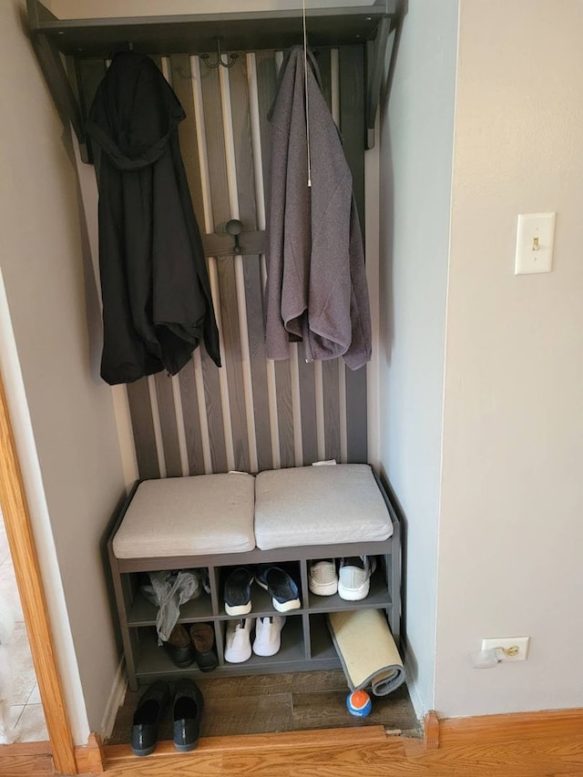 mudroom with tile patterned floors