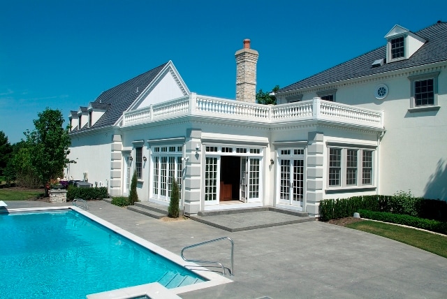 back of property with french doors and a patio