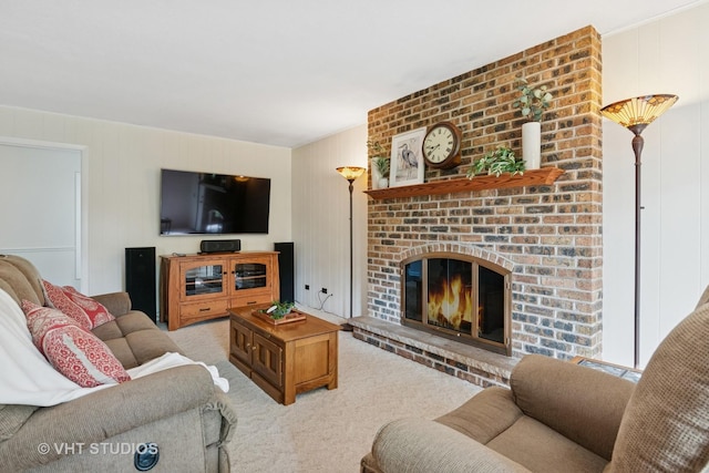 945 N Stark Dr, Palatine, IL 60074 - living room featuring carpet floors and a fireplace
