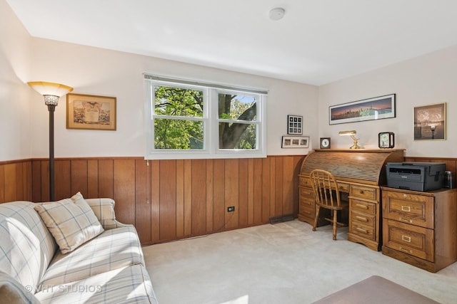 945 N Stark Dr, Palatine, IL 60074 - office space featuring a wainscoted wall, wooden walls, and light colored carpet