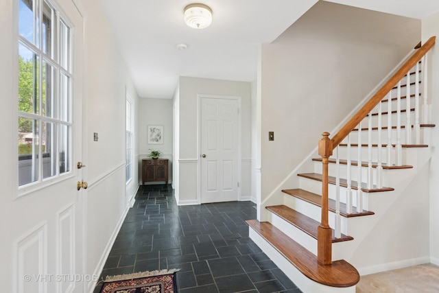 945 N Stark Dr, Palatine, IL 60074 - entryway featuring stairs and baseboards