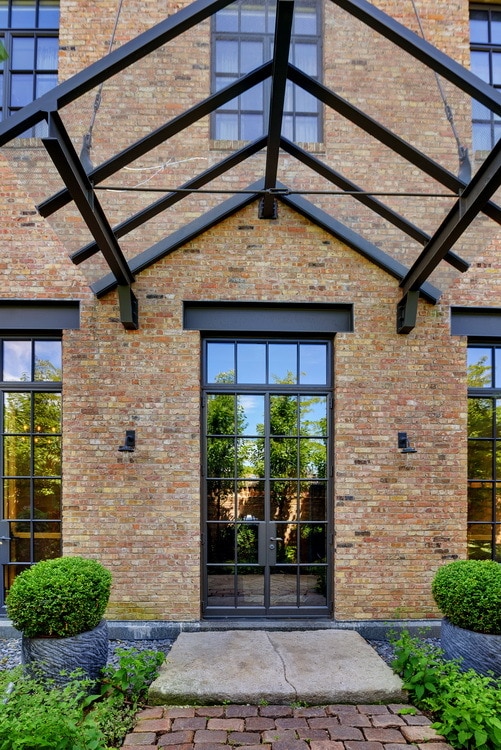 doorway to property with french doors